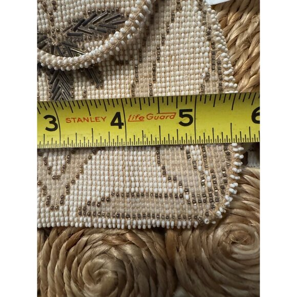 Vintage Beaded Evening Bag With Intricate Design & Handle - Picture 7 of 9